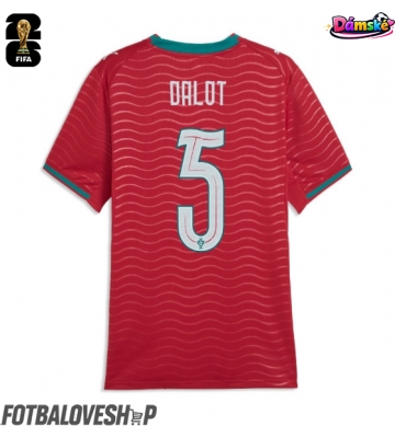 Portugalsko Diogo Dalot #5 Dámské Domácí Dres MS 2026 Krátký Rukáv